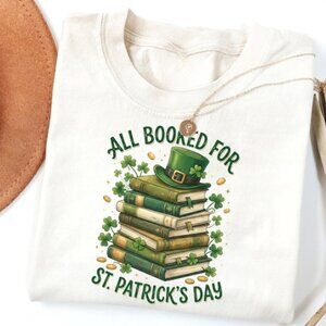 All Booked For St Patrick's Day Shirt, Lucky Bookish Tee